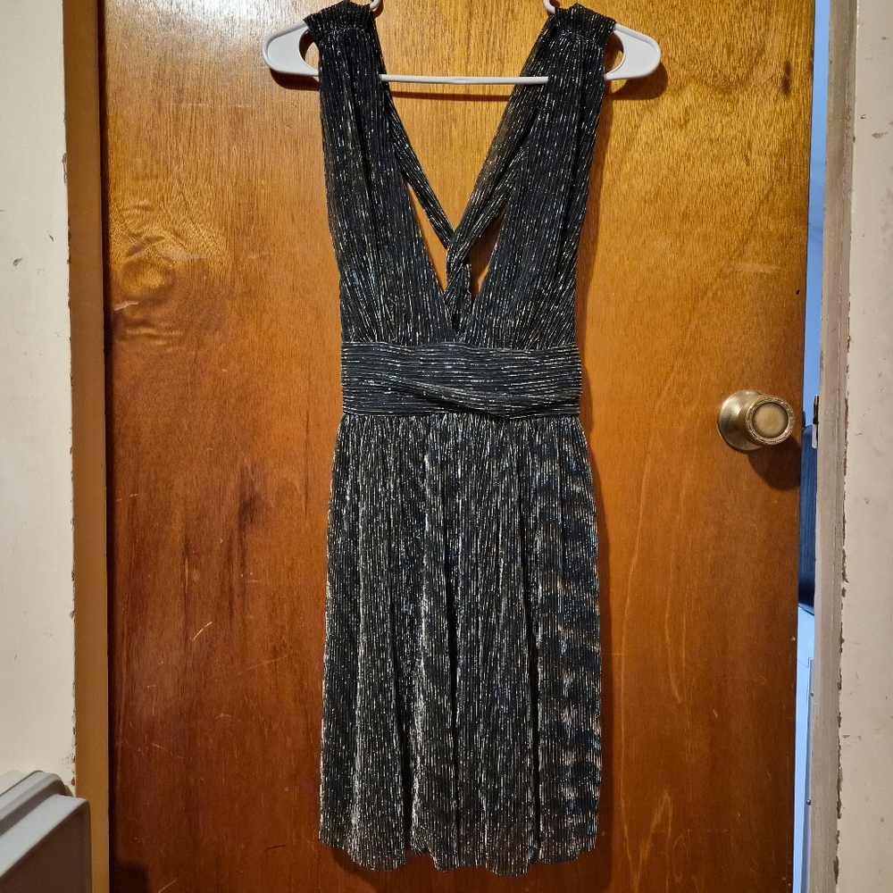 Lulus Womens Dress Black Green Gold Mermaid Shimmer Size Small